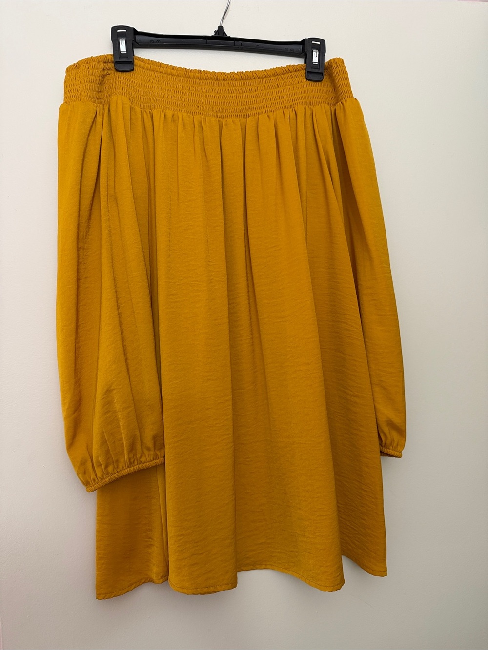 Forever 21 Mustard Yellow Off-Shoulder Dress